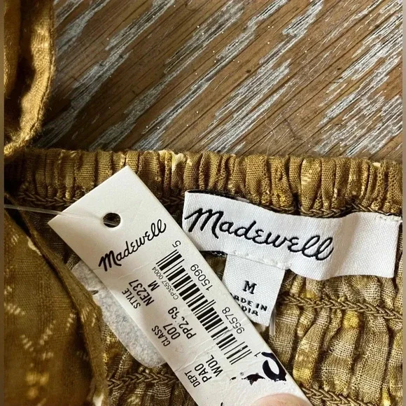 NWT Madewell Rosalie Tie Strap Top In Daisy Stitch Medium - Picture 8 of 12